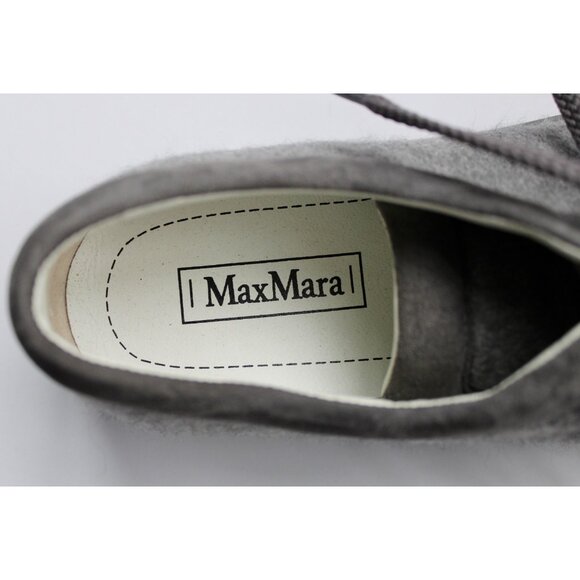 MAX MARA Cashmere & Suede Gray Sneakers Shoes, Size 40 10 - Picture 8 of 16